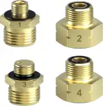Gasflaschen Adapter Set Zum Anschluss von Druckreglern an ausländischen Gasflaschen, Gas Adapter ...