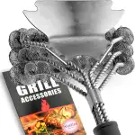 Grillbürste, Grill Reinigungsbürste Edelstahl Schaber – Sichere Grillbürste – 43 cm Edelstahl-Gri...