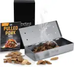 Premium Edelstahl Räucherbox – Hochwertiges Grillzubehör für intensives Raucharoma im Gasgrill & Holzkohlegrill – Inkl. GRATIS Pulled Pork Bibel eBook