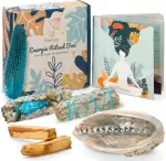 Premium Räucherset I Weisser Salbei zum Räuchern, Palo Santo I Robuste Abalone-Muschel I Räucherb...