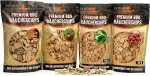 grillart® Premium BBQ Räucherchips Mix 4er XL Set für das besondere Raucharoma – sehr rauchaktive...