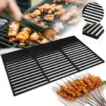 60 * 40 cm Grillrost Gusseisen, Emailliert Gussrost, Rechteck Gussrost Emailliert Grillgitter Grill, Zubehör für BBQ, Gasgrill, Holzkohlegrill und vieles, für Gasgrill, Holzkohlegrill