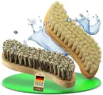 2er Set Wurzelbürste mit Naturborsten hart & weich, plastikfrei Made in Germany, Reinigungsbürste...