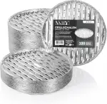 Vaily Alu Grillschalen Grillpfanne Rund 20er Pack - Tropfschale für BBQ, Camping und Küche - Aluschale für weniger Fett und Schmutz - Ø 34 cm