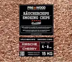 PINI 15 Kg Räucherchips Kirsche 4-6 mm Smoking Chips Räucherspäne