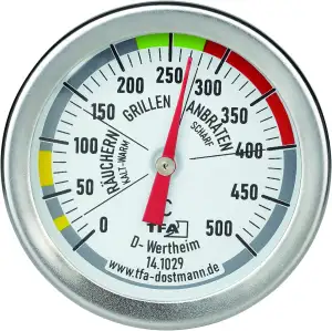 TFA Dostmann 141029 BBQ Thermometer, Analog, 14.1029, zur Garraumtemperaturmessu