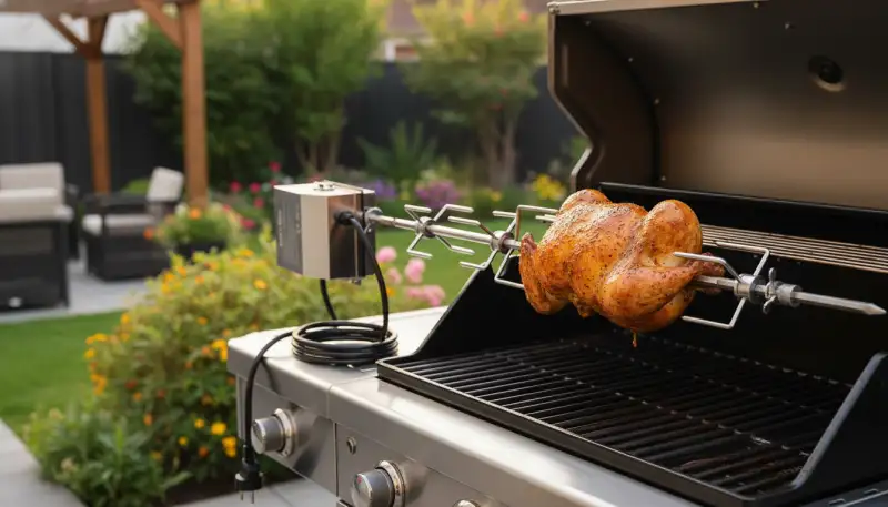 Der Grill Drehspieß: Saftig und kross