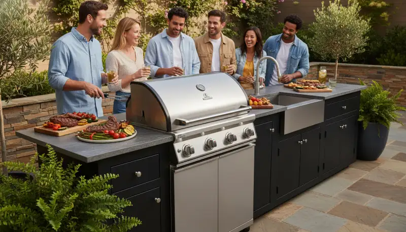 Einbaugrill: Herzstück der Outdoor-Küche