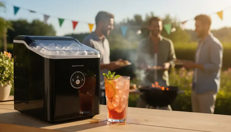 Nie wieder warme Drinks beim BBQ: Die Acmeenjoy Eiswürfelmaschine als Dein Sommer-Held